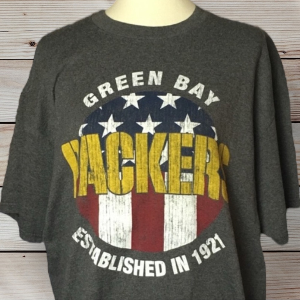 Green Bay Packers NFL TEAM GO PACKERS! XL T-shirt VGUC - Picture 2 of 12